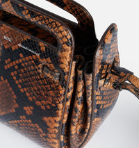 Sac à bandoulière Accordéon en cuir - Cognac