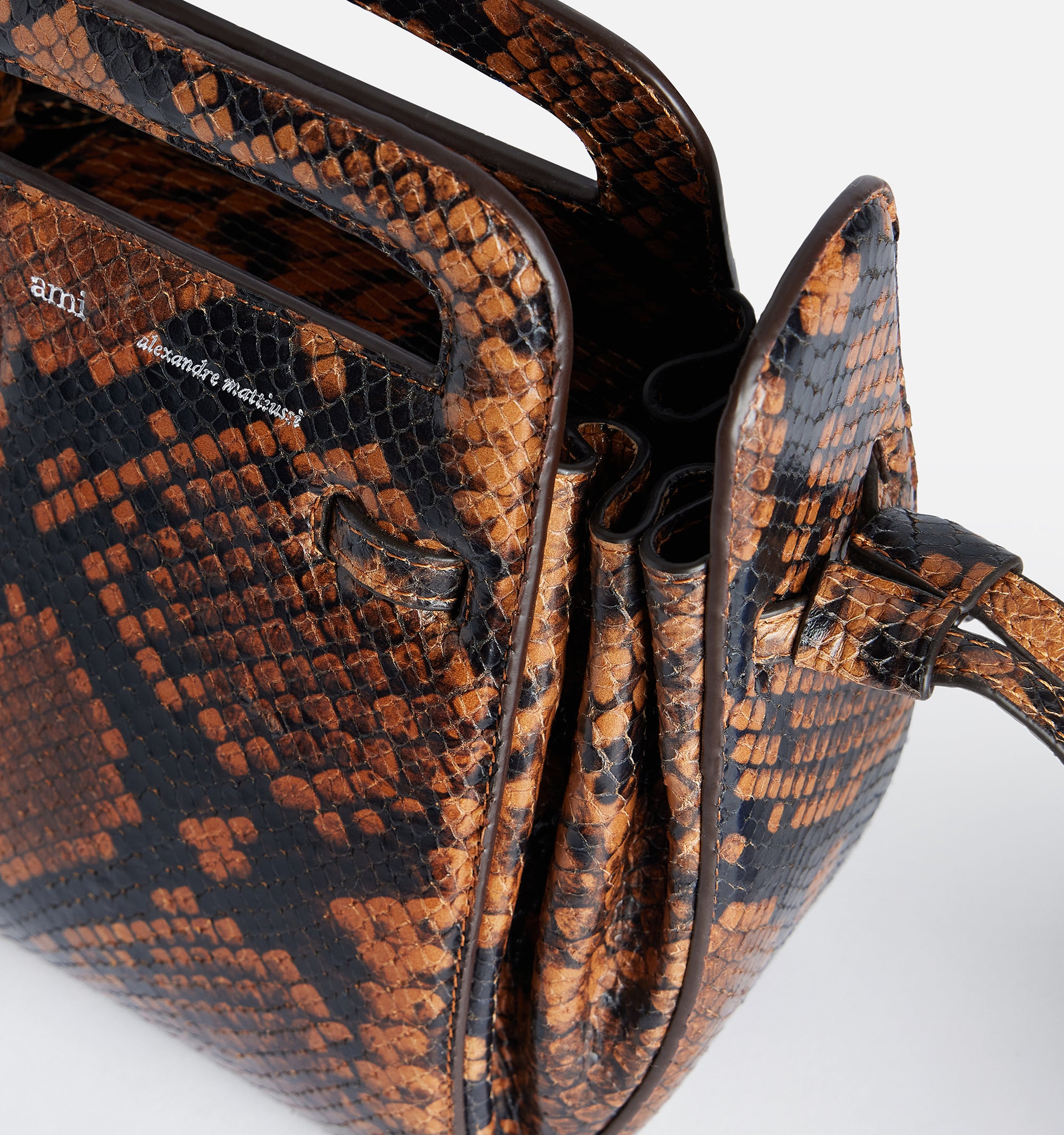 Sac à bandoulière Accordéon en cuir - Cognac