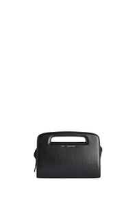 Sac clutch à bandoulière en cuir - Black