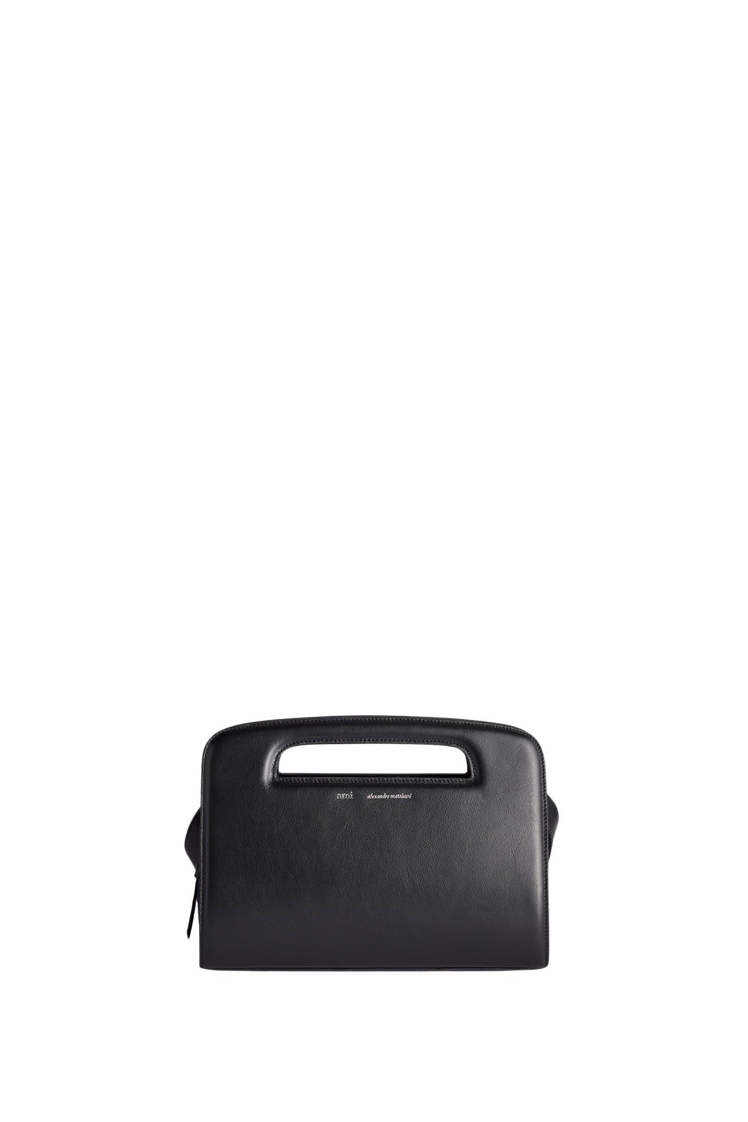 Sac clutch à bandoulière en cuir - Black