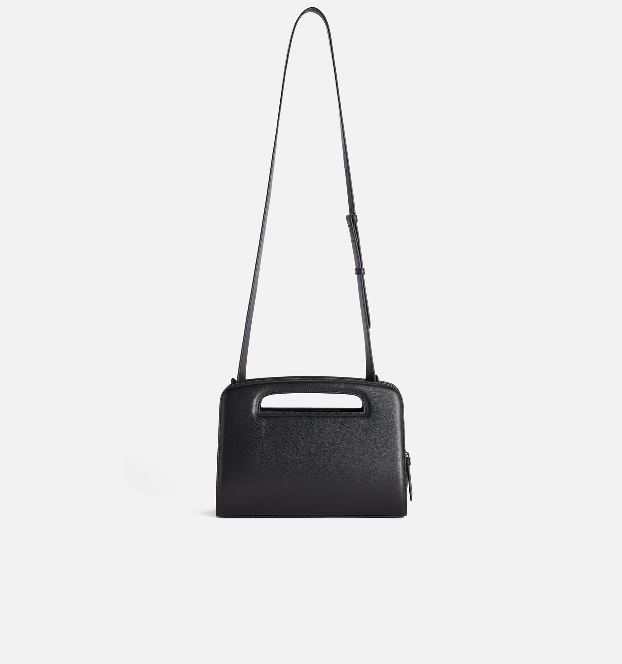 Sac clutch à bandoulière en cuir - Black