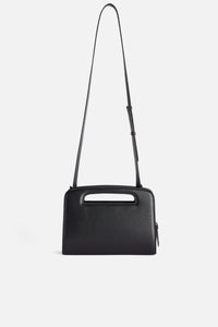 Sac clutch à bandoulière en cuir - Black