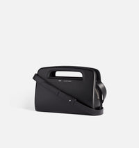 Sac clutch à bandoulière en cuir - Black
