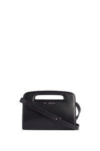 Sac clutch à bandoulière en cuir - Black
