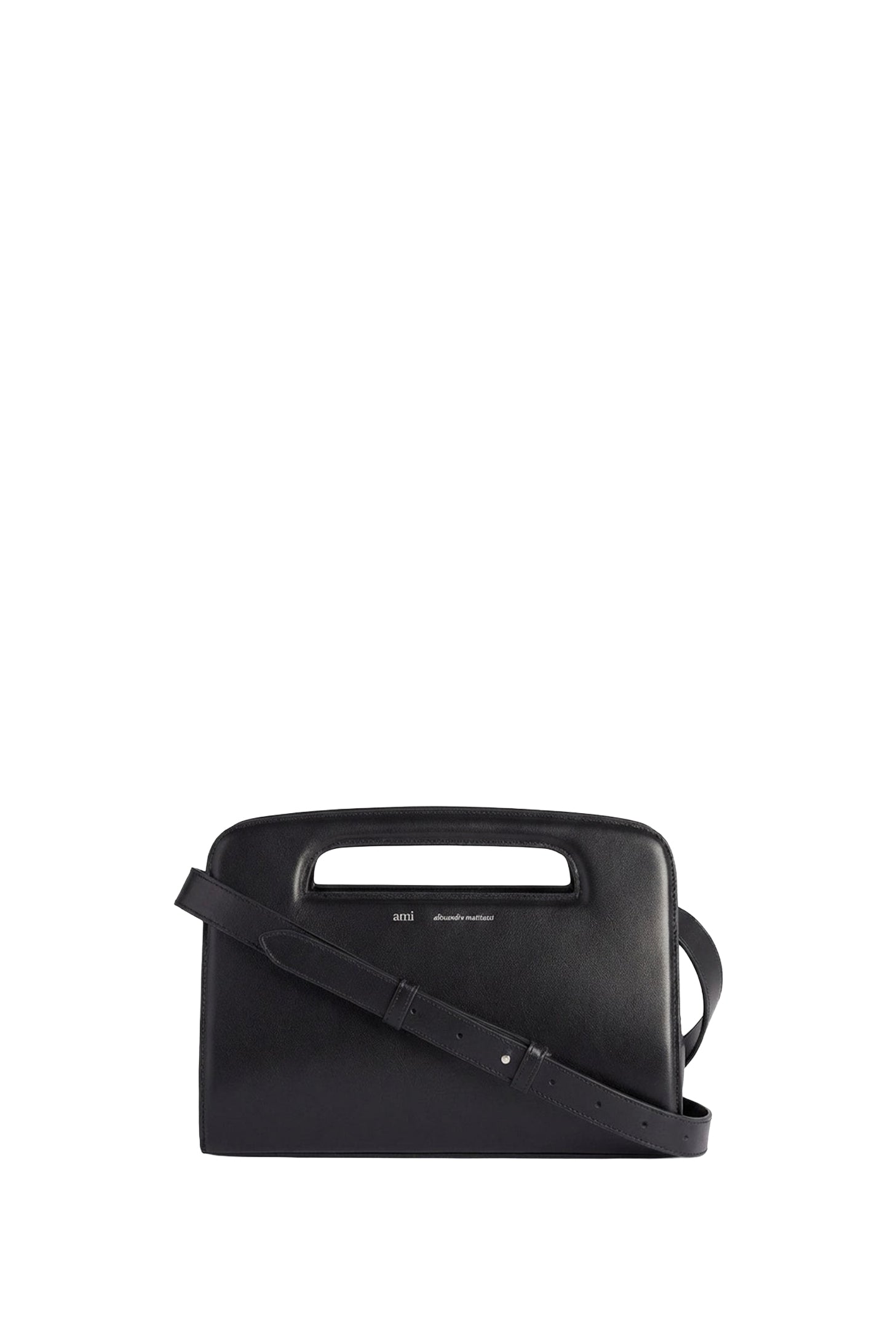 Sac clutch à bandoulière en cuir - Black