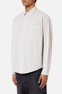 Chemise boxy rayée à poignets boutonnés - Black & Off White