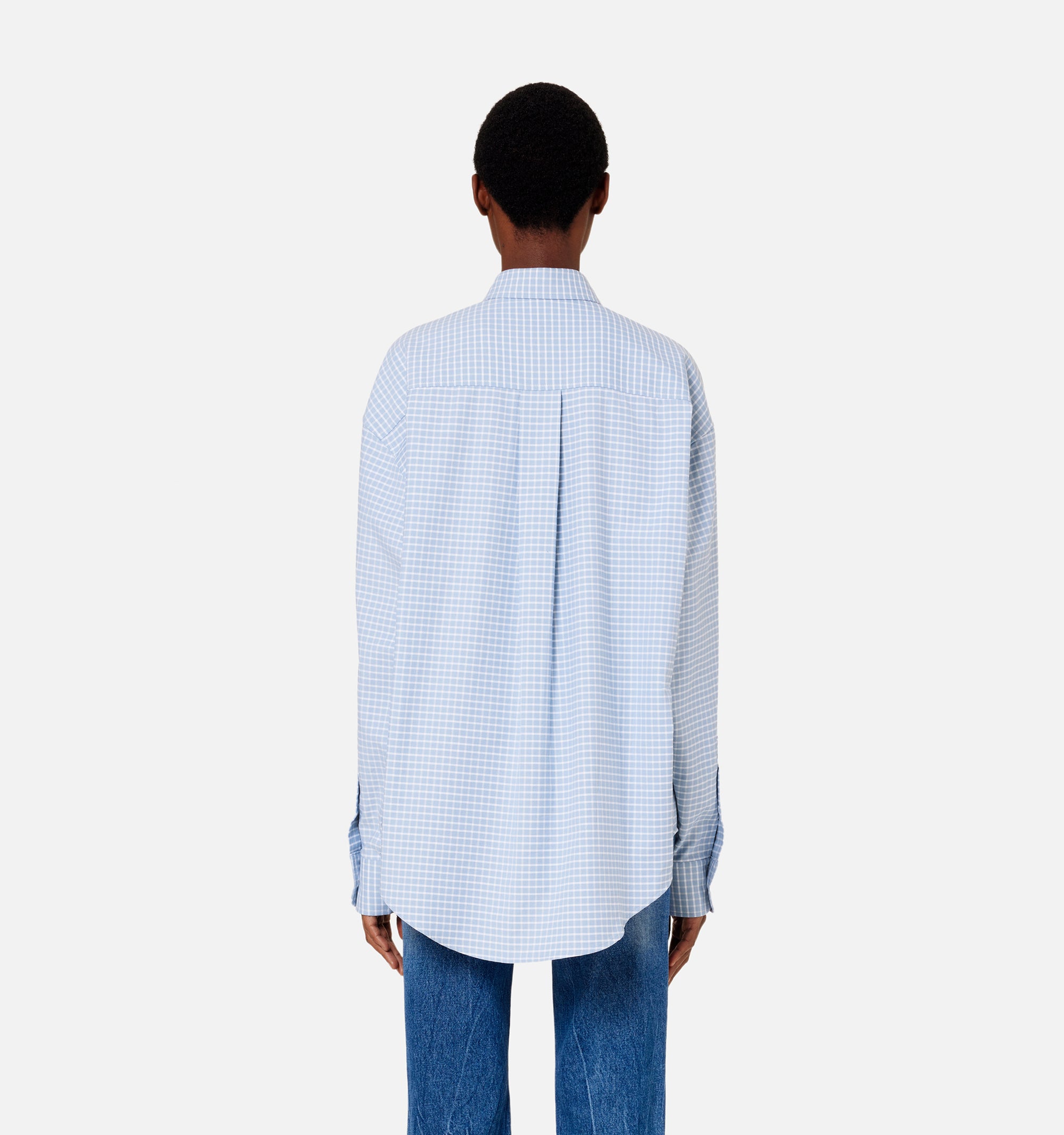 Chemise boxy à carreaux - Pale Blue