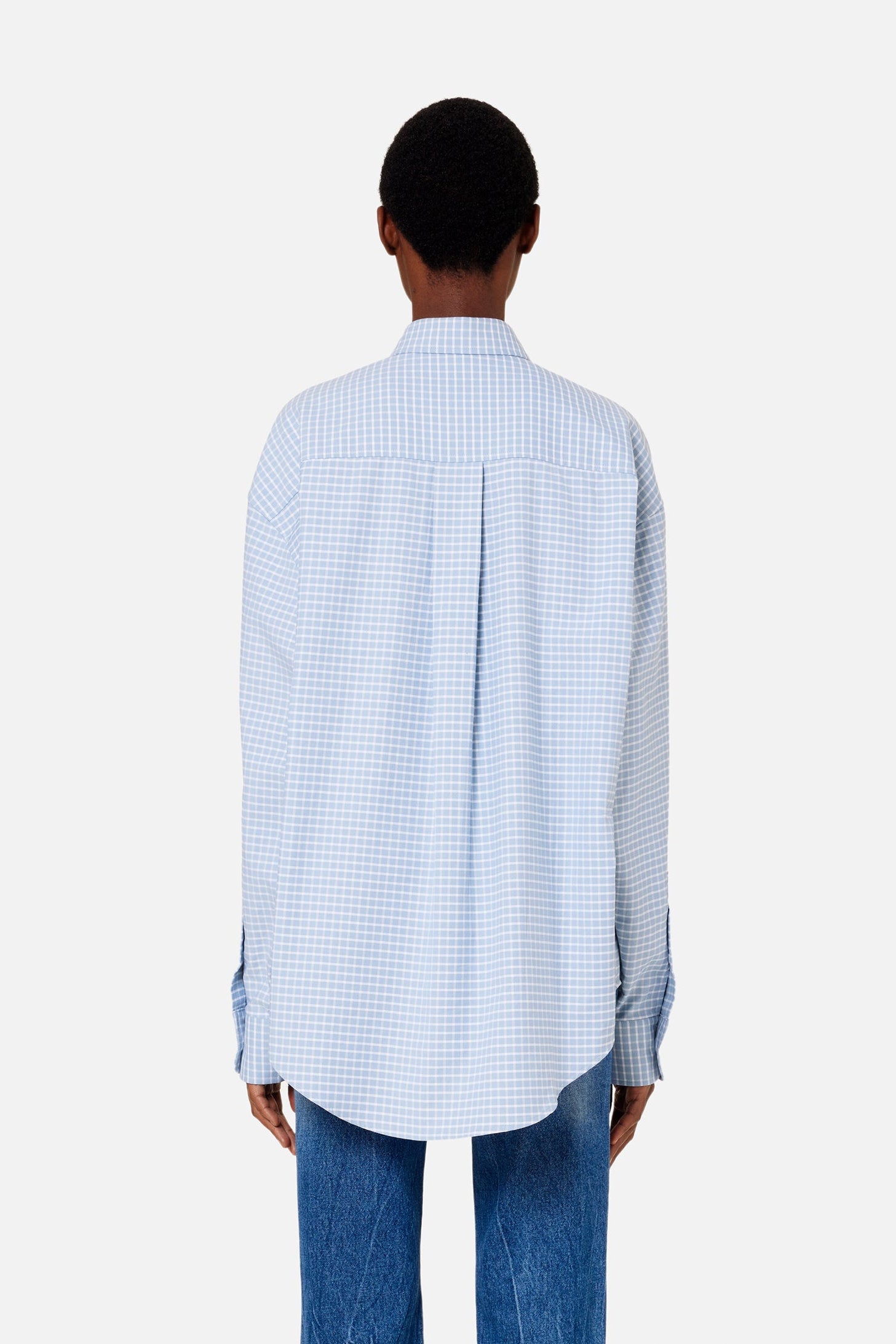 Chemise boxy à carreaux - Pale Blue