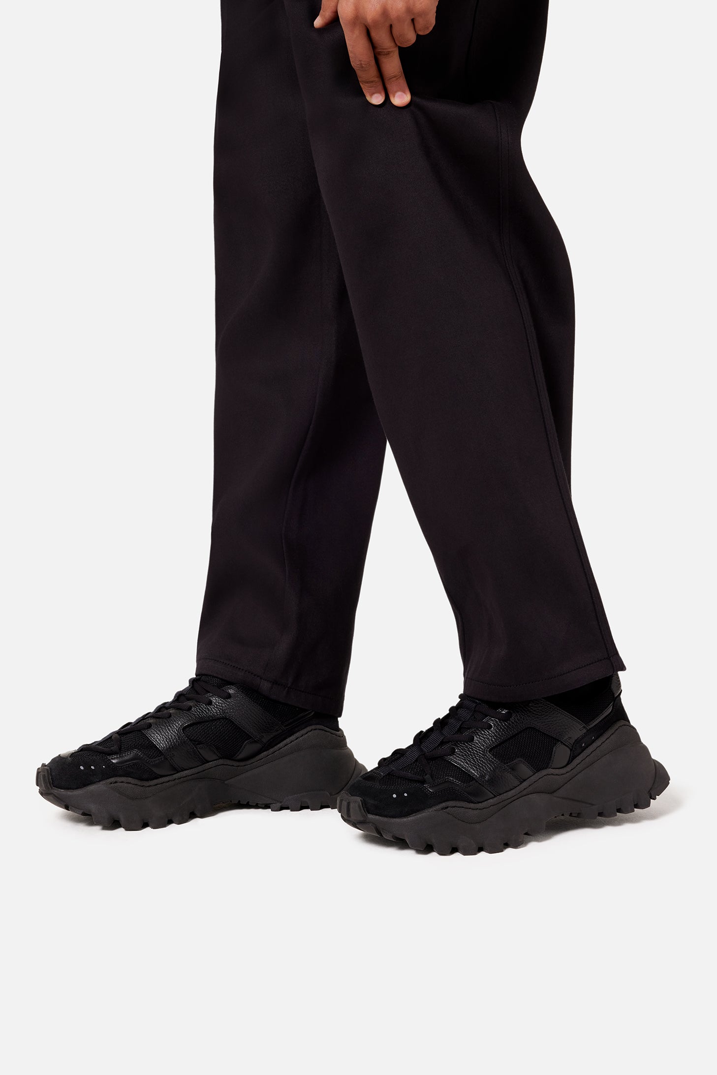 Sneakers basses Lucky9 en cuir - Black