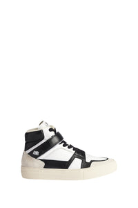 Sneakers montantes Ami de Cœur en cuir - White & Black