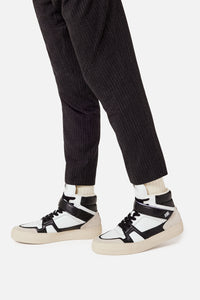 Sneakers montantes Ami de Cœur en cuir - White & Black