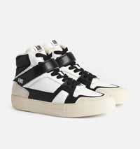Sneakers montantes Ami de Cœur en cuir - White & Black