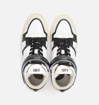 Sneakers montantes Ami de Cœur en cuir - White & Black