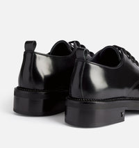 Derbies à bouts carrés en cuir - Black