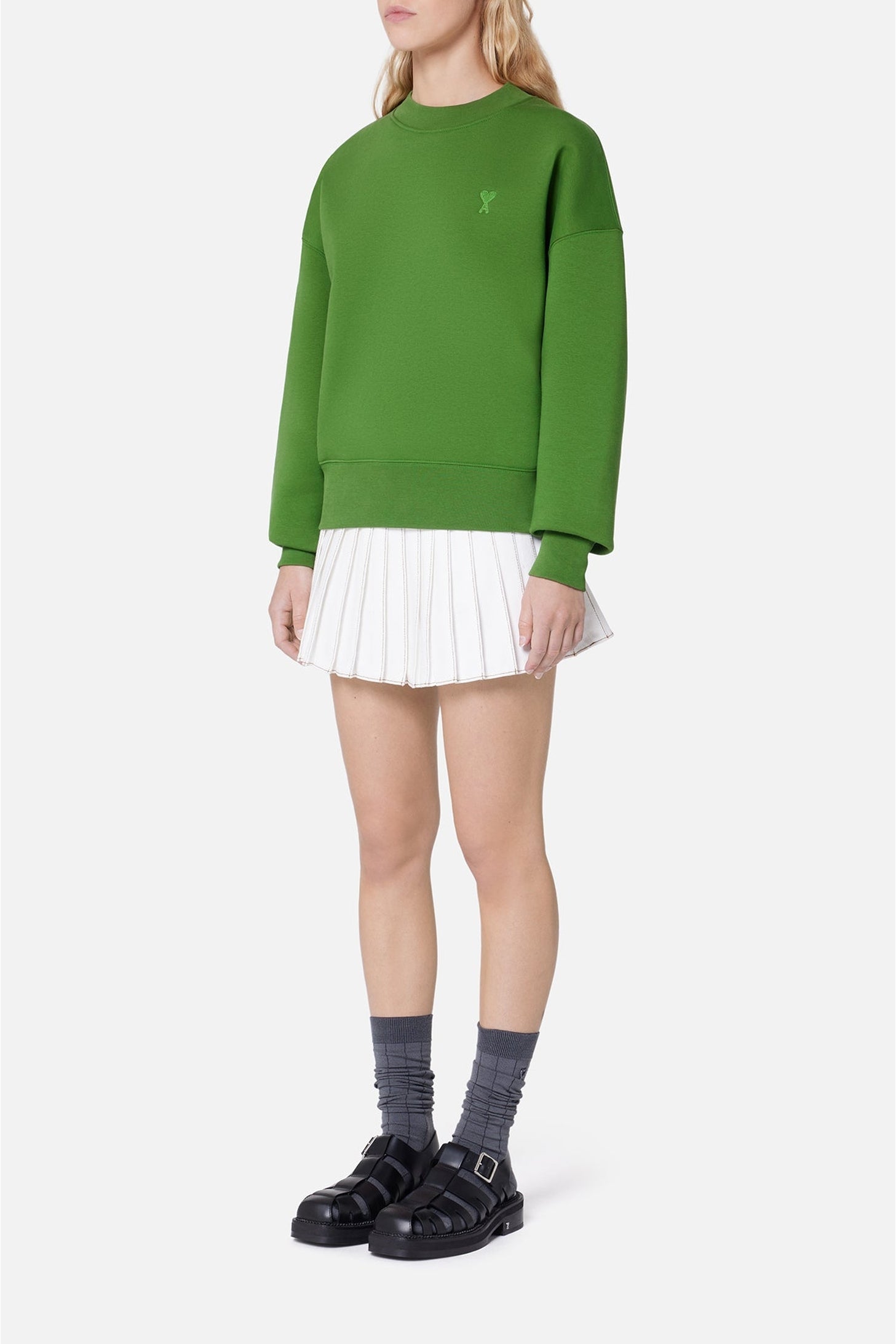 Long-sleeved Ami de Cœur sweatshirt - Evergreen