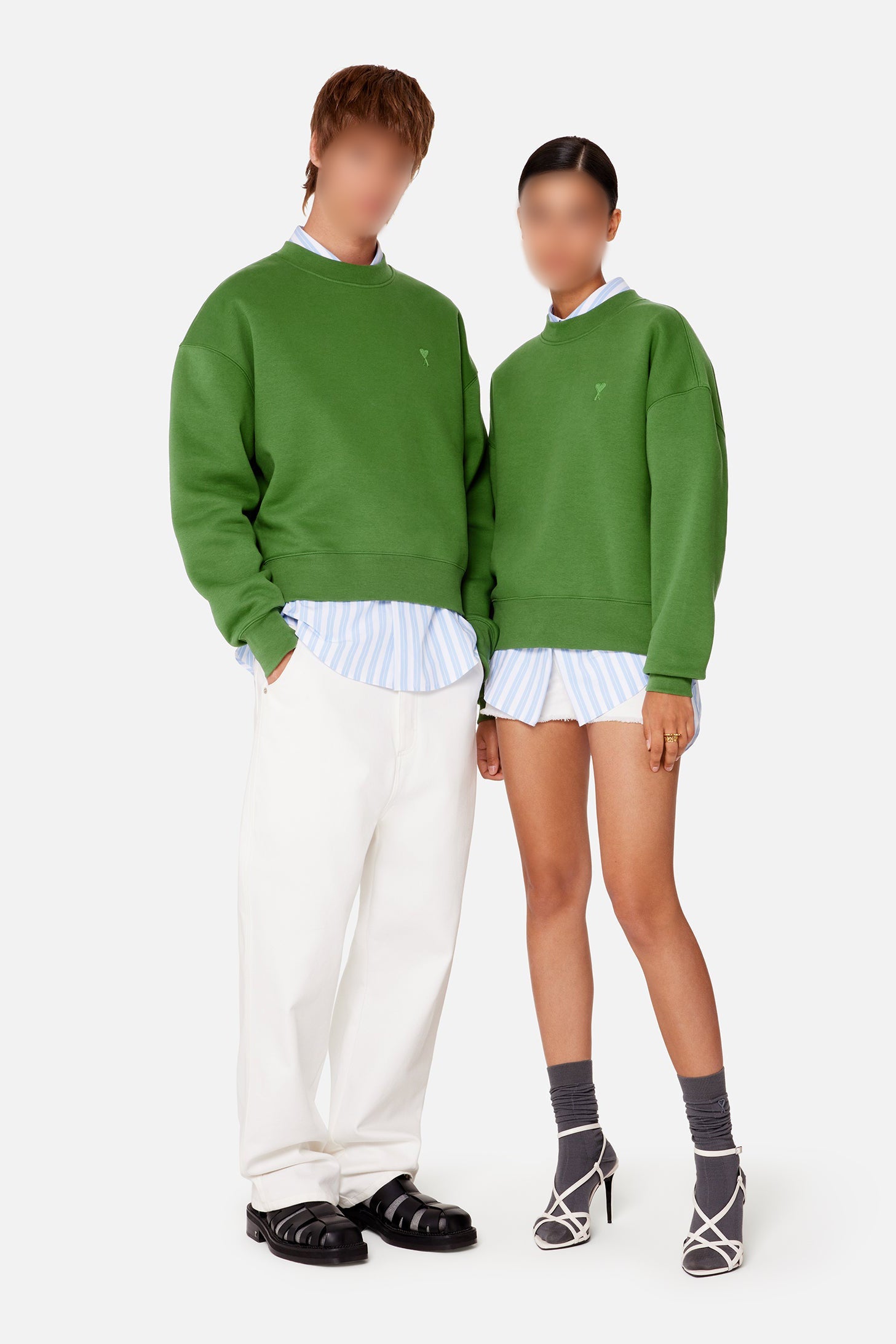 Long-sleeved Ami de Cœur sweatshirt - Evergreen