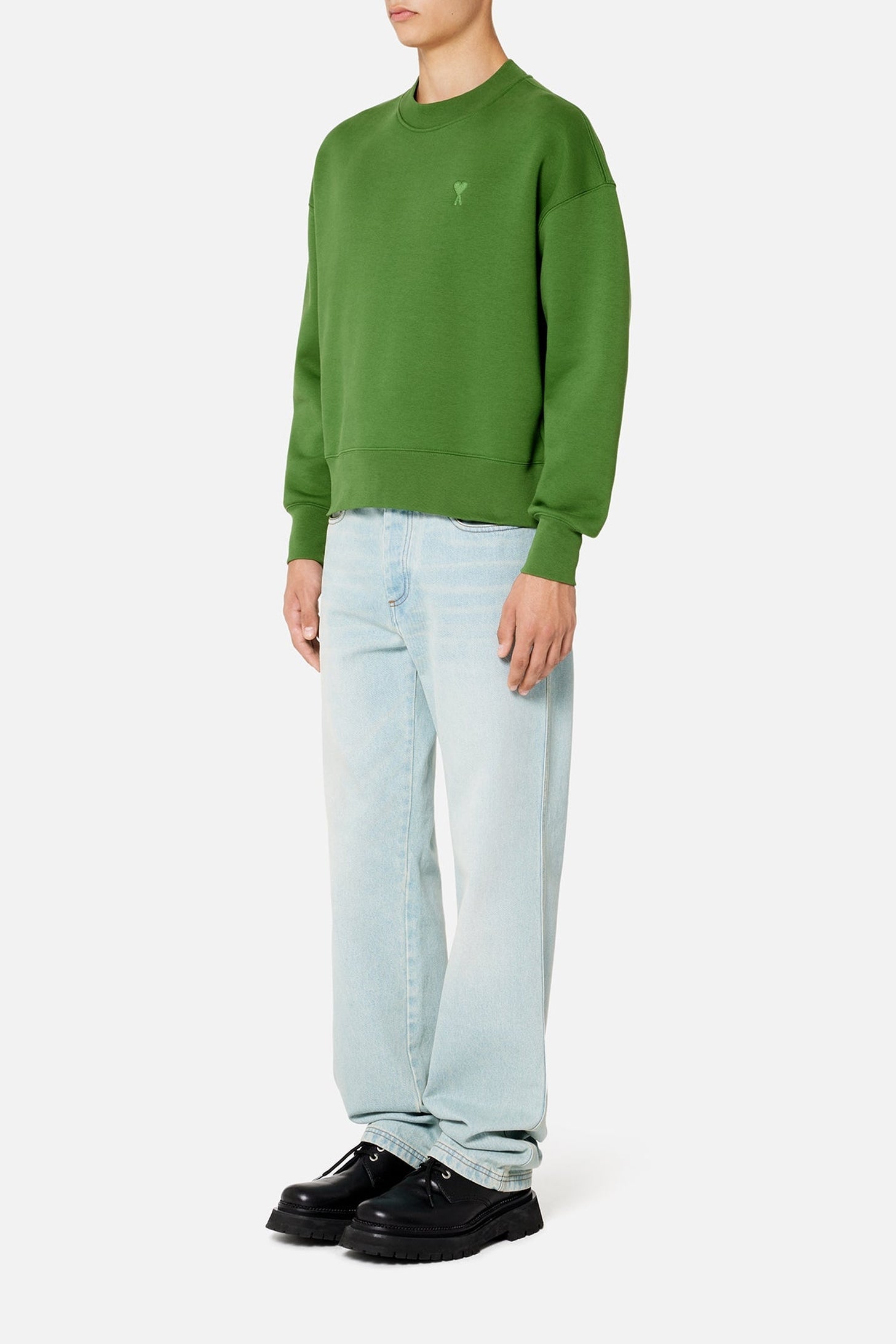 Long-sleeved Ami de Cœur sweatshirt - Evergreen