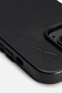 Coque d’iPhone 14 Pro en cuir - Black
