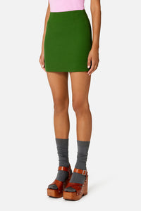 Jupe courte en laine - Evergreen