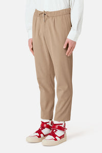 Pantalon à taille elastiquée - Beige