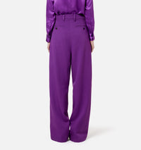Pantalon large en laine - Purple
