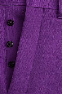 Pantalon large en laine - Purple