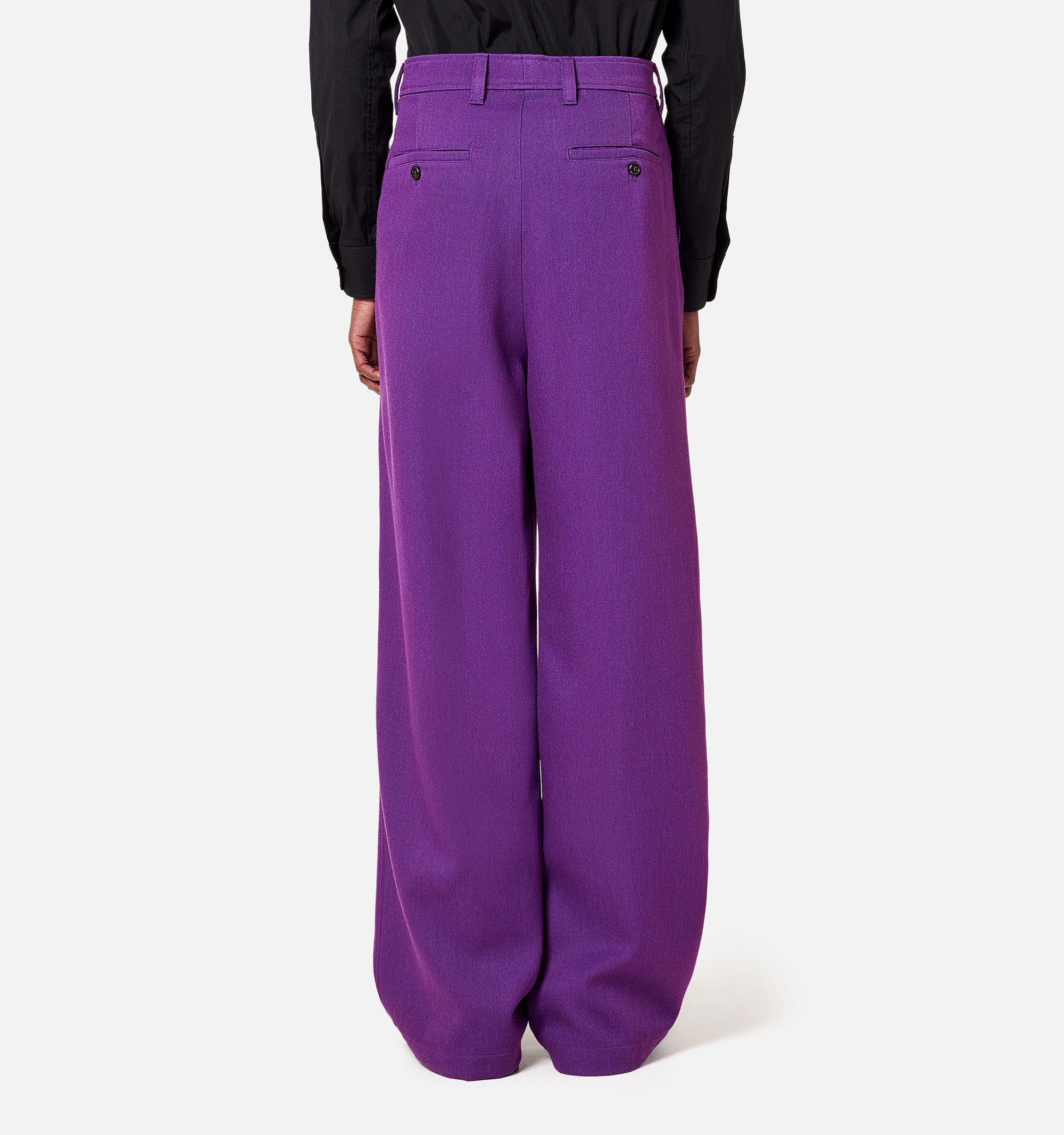 Pantalon large en laine - Purple