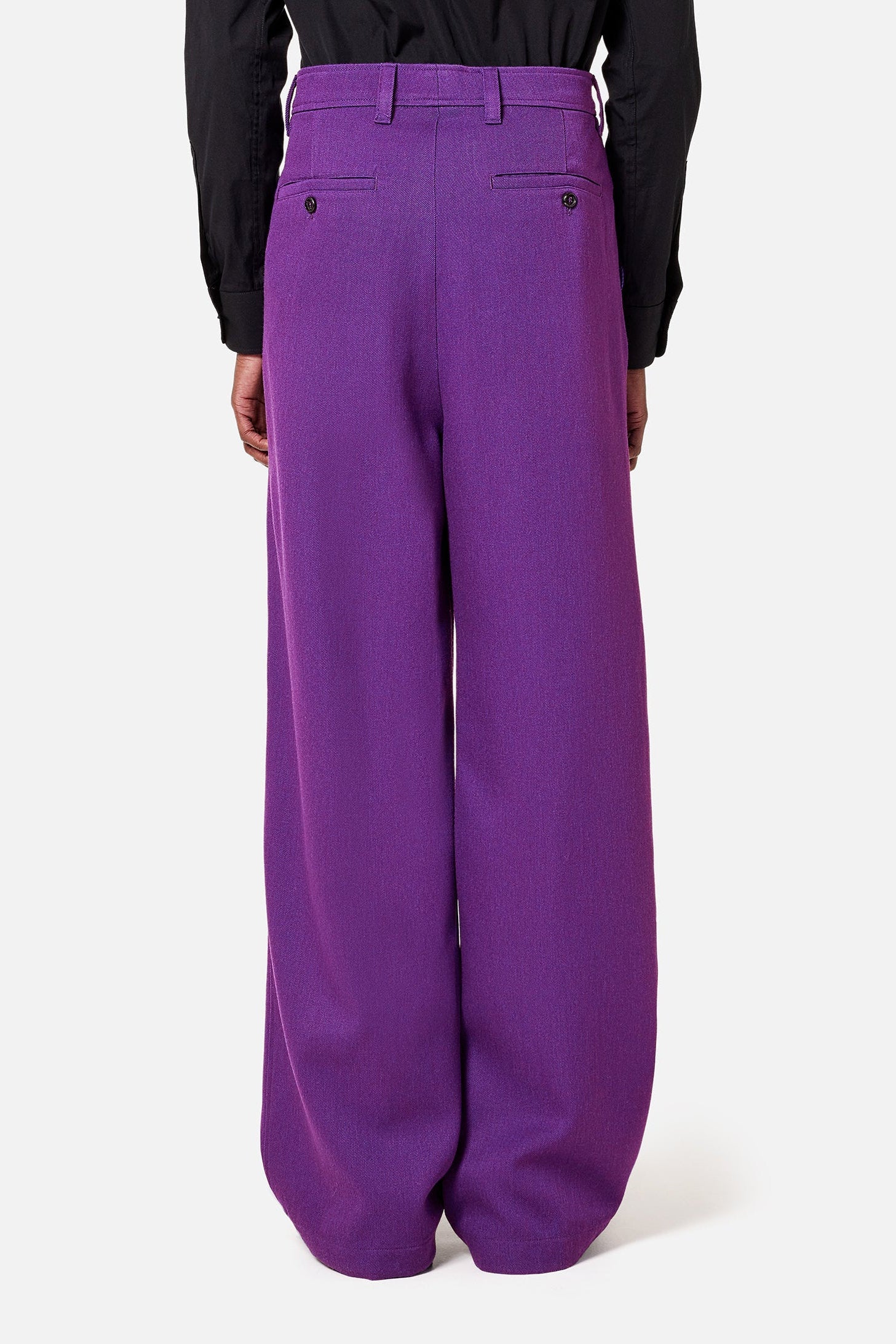Pantalon large en laine - Purple