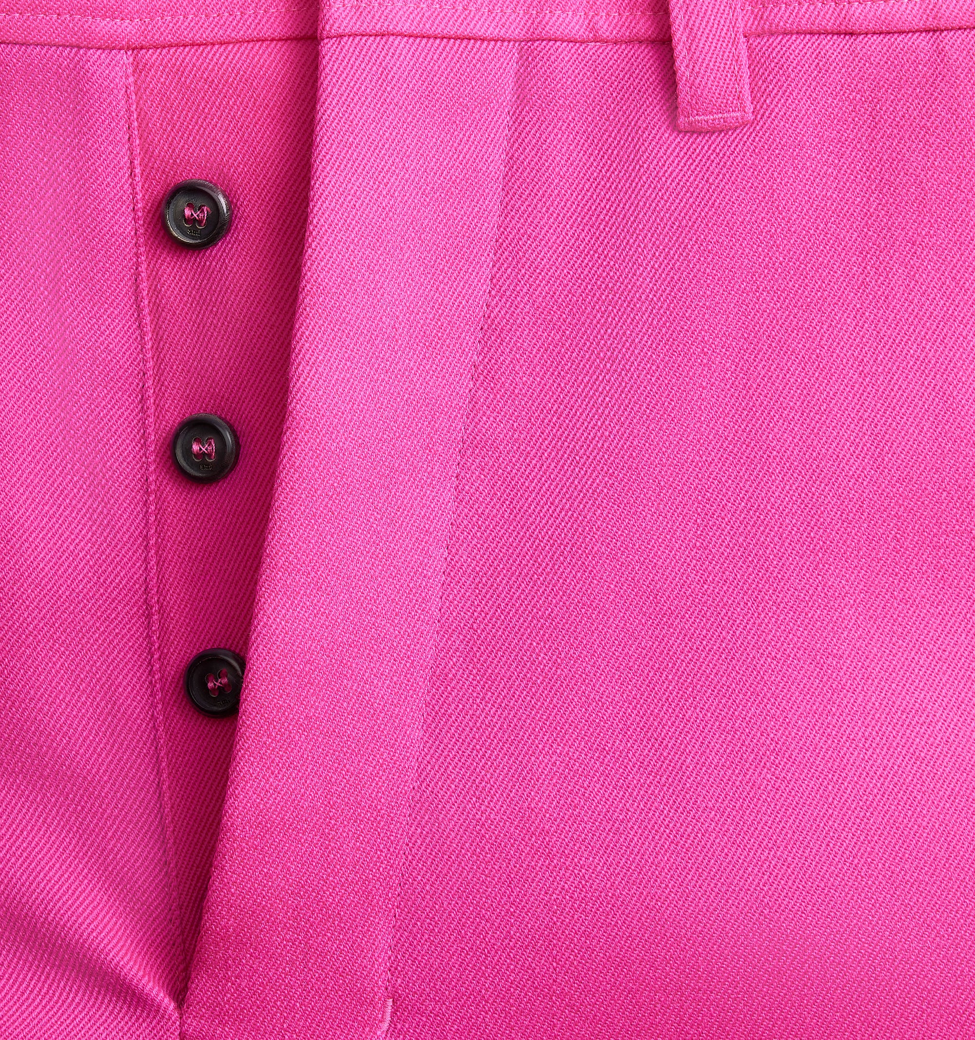 Pantalon large en laine - Fuchsia