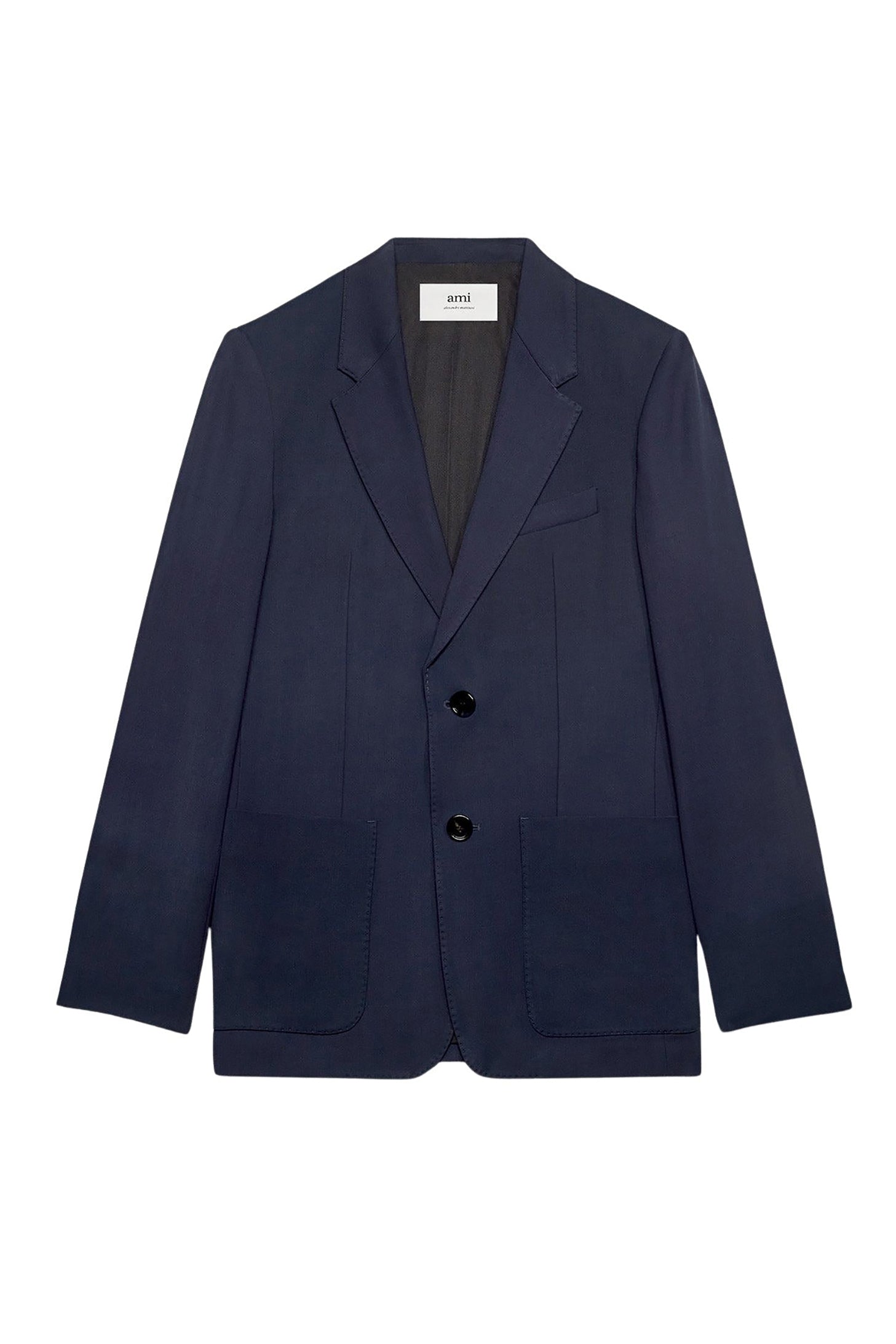 Blazer à boutons en laine mélangée - Night Blue