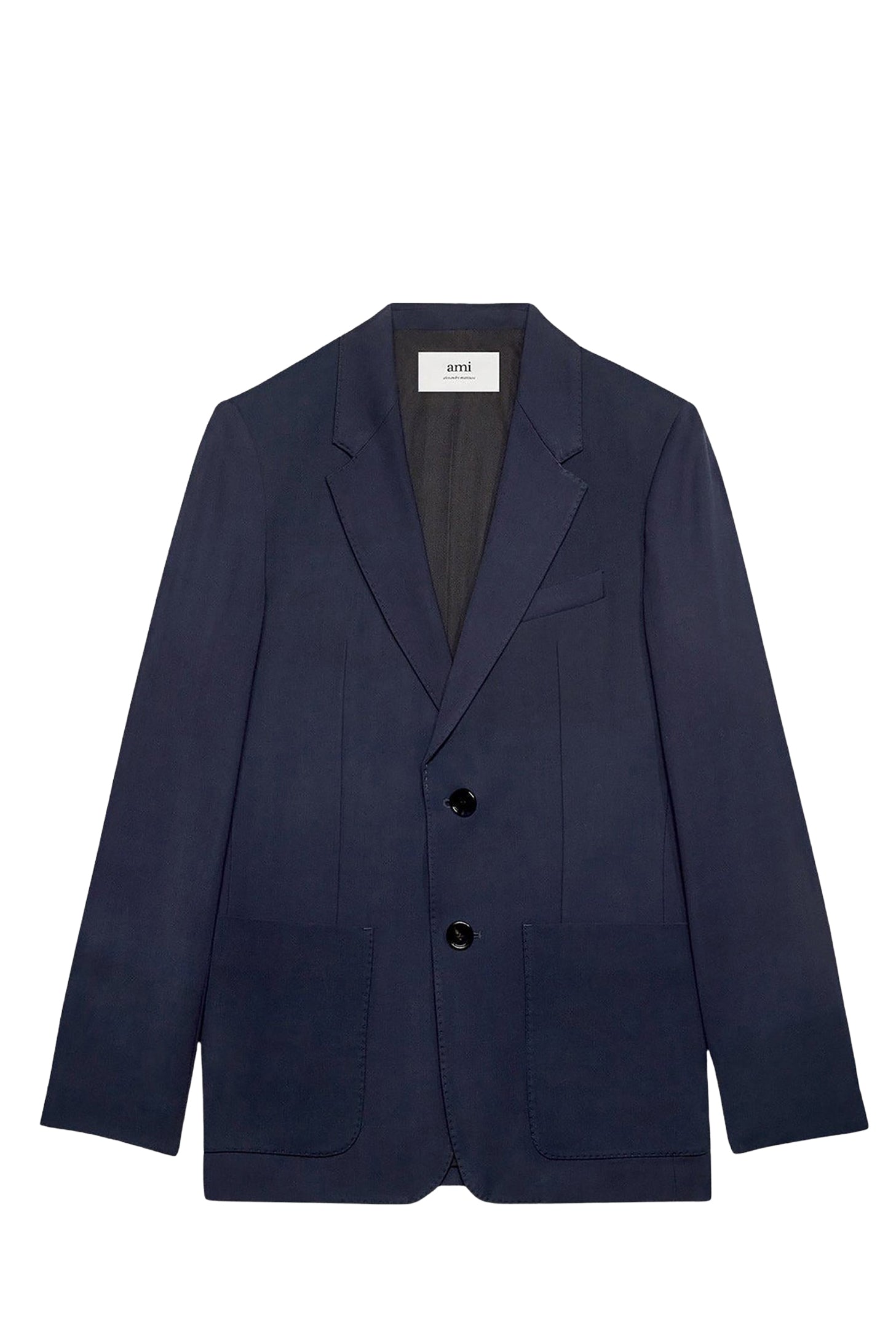 Blazer à boutons en laine mélangée - Night Blue