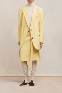 Blazer oversize à boutons en laine - Vanilla Cream