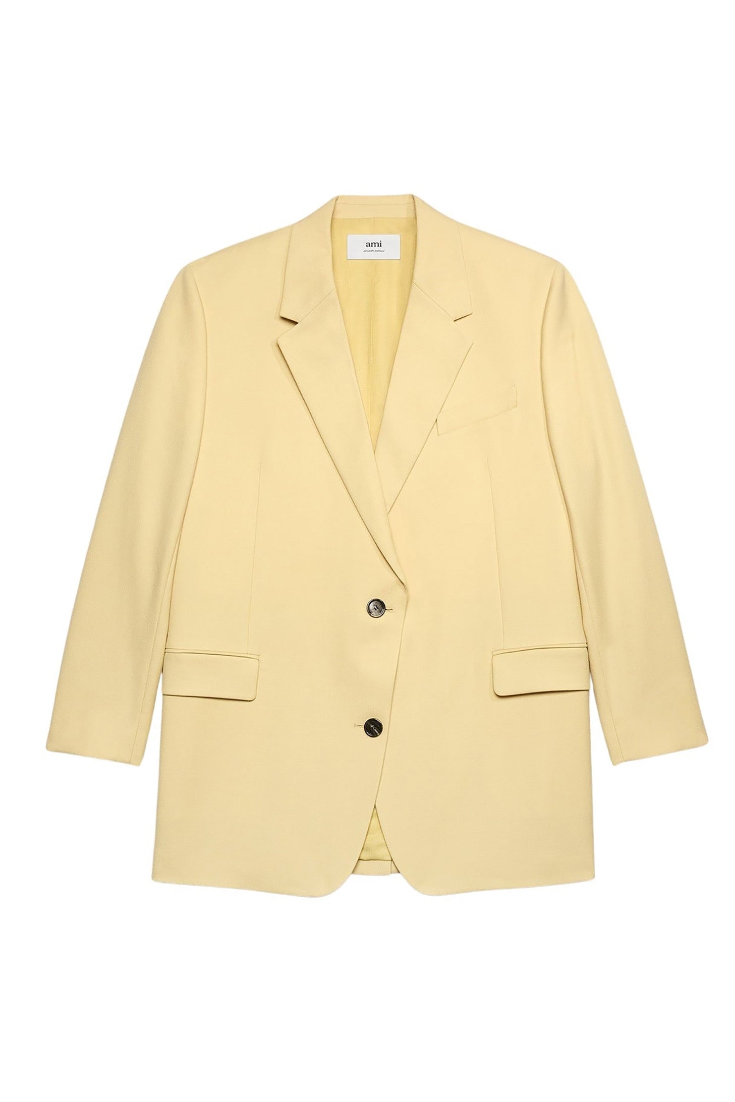 Blazer oversize à boutons en laine - Vanilla Cream