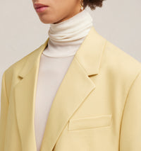 Blazer oversize à boutons en laine - Vanilla Cream