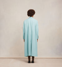 Manteau oversize à boutons en laine - Aquamarine