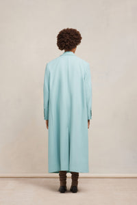 Manteau oversize à boutons en laine - Aquamarine