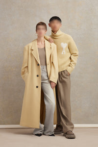 Manteau oversize à boutons en laine - Vanilla Cream