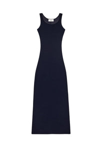 Robe longue ajustée à bretelles - Night Blue