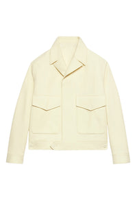 Veste oversize boutonnée en laine - Ivory