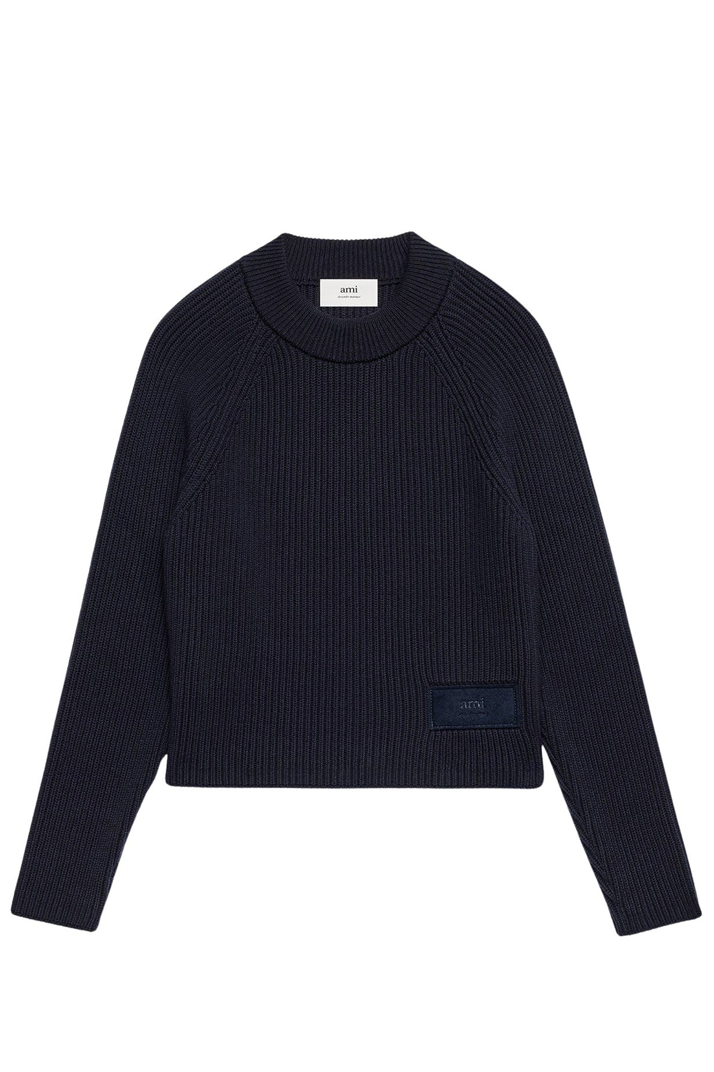 Fitted jumper with mesh patch - Night Blue