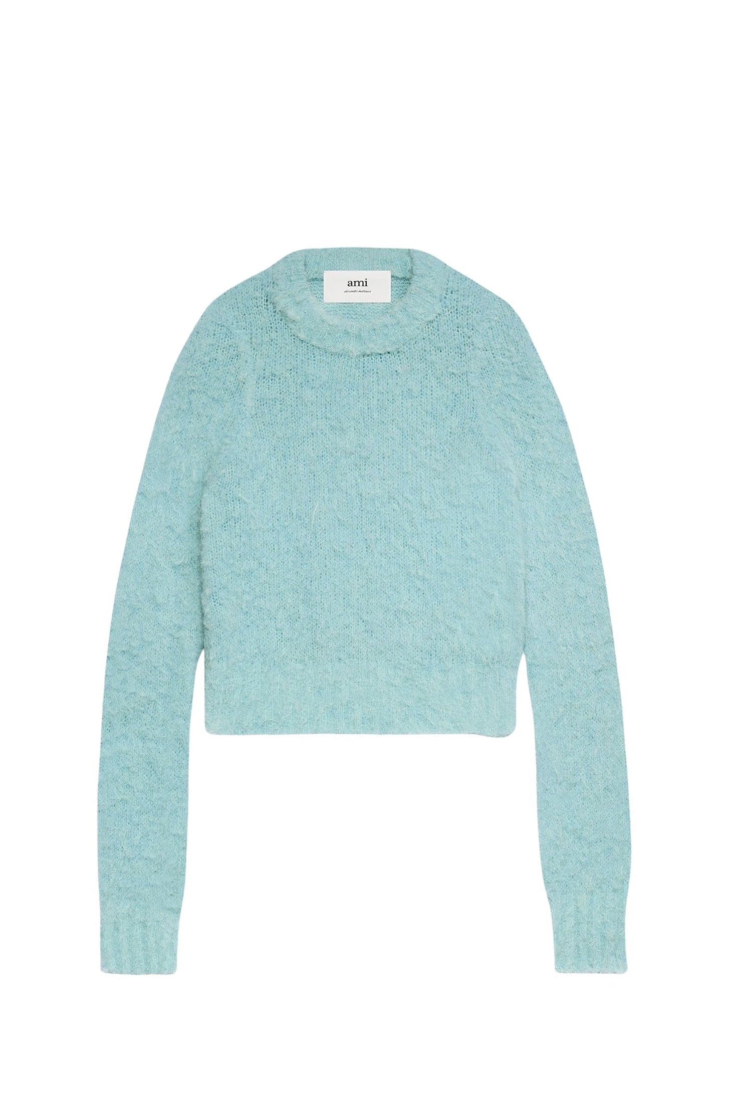 Pull brossé en laine - Aquamarine