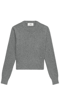 Pull Ami de Cœur avec broderie en cachemire et laine - Heather Grey