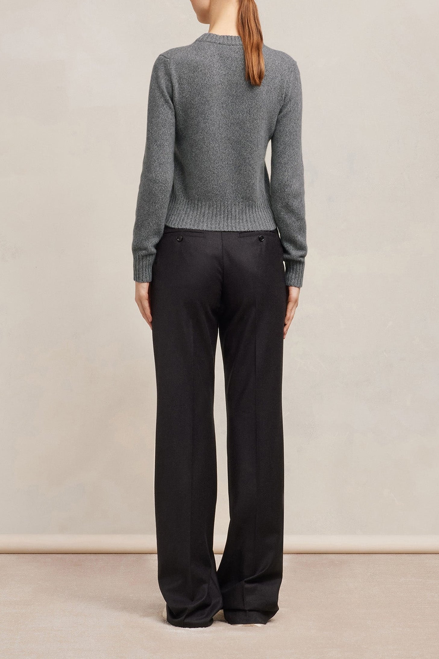 Pull Ami de Cœur avec broderie en cachemire et laine - Heather Grey