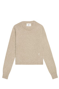 Pull Ami de Cœur avec broderie en cachemire et laine - Champagne