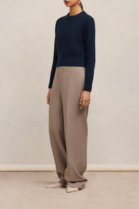 Pull Ami de Cœur avec broderie en cachemire et laine - Night Blue