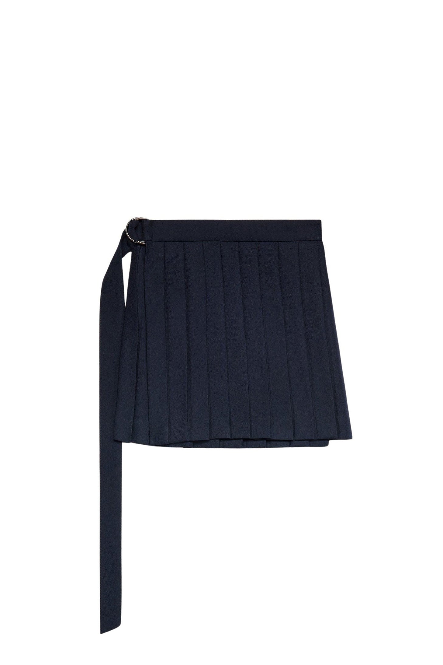 Kilt wrap short skirt in wool - Night Blue
