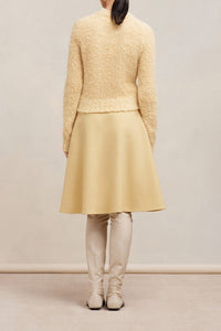 Jupe midi évasée en laine - Vanilla Cream
