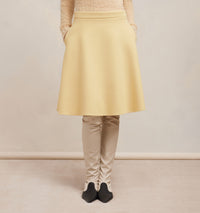 Flared midi skirt in wool - Vanilla Cream
