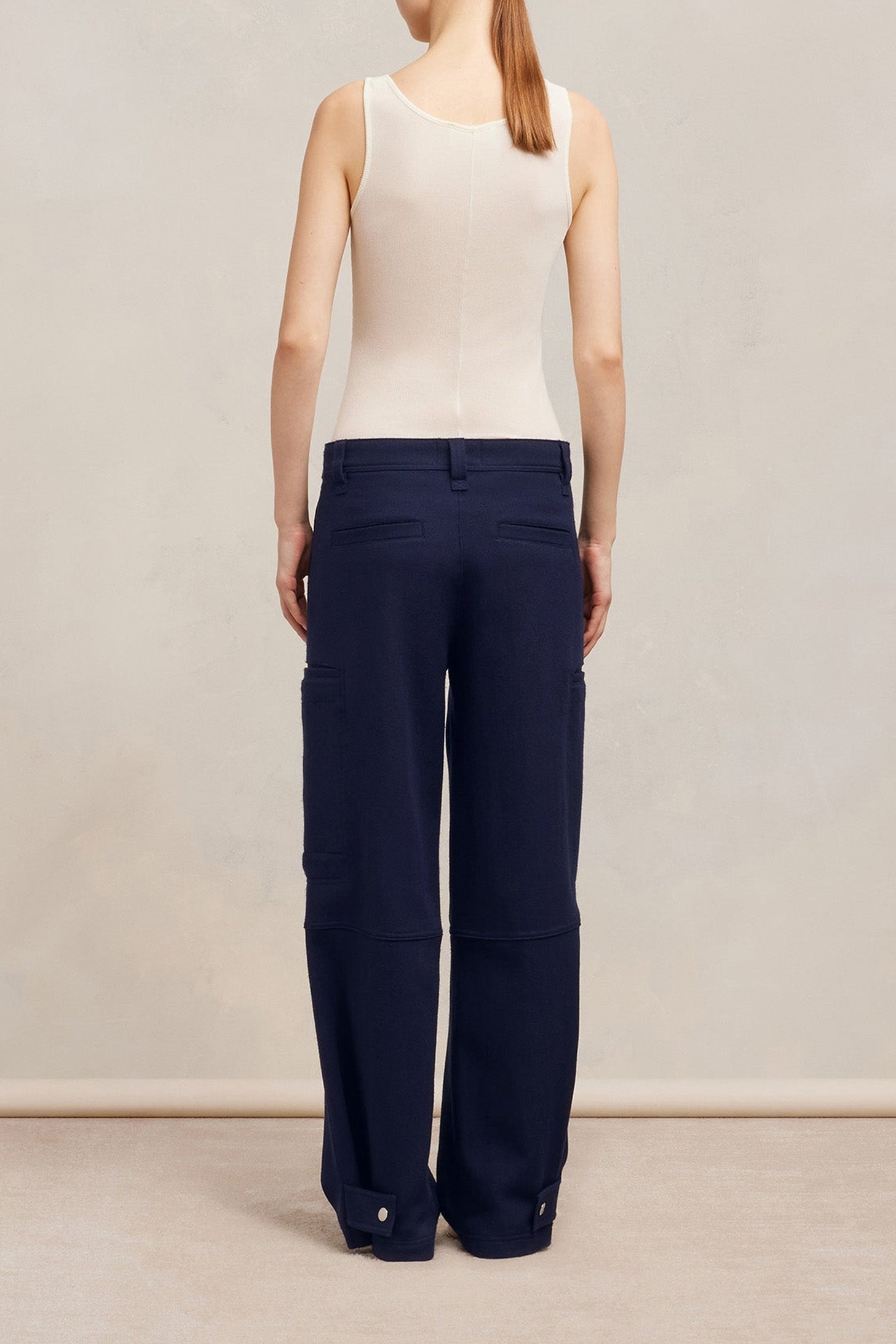 Pantalon cargo en laine - Night Blue