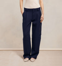 Pantalon cargo en laine - Night Blue